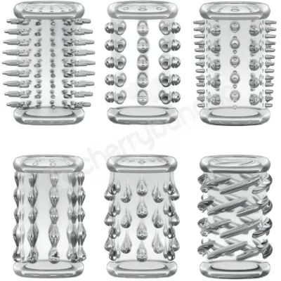 Stay Hard Clear Soft Stretchy Cock Sleeve 6 Piece Kit
