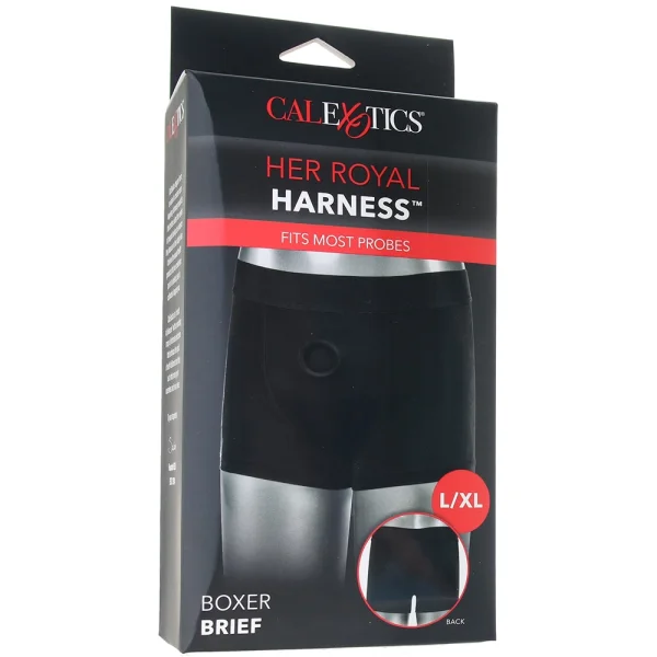 Her Royal Harness Boxer Brief Strap-On Harness by CalExotics - Large / X-Large