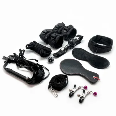Adrien Lastic Alive Fury Black 10 Piece BDSM Kit
