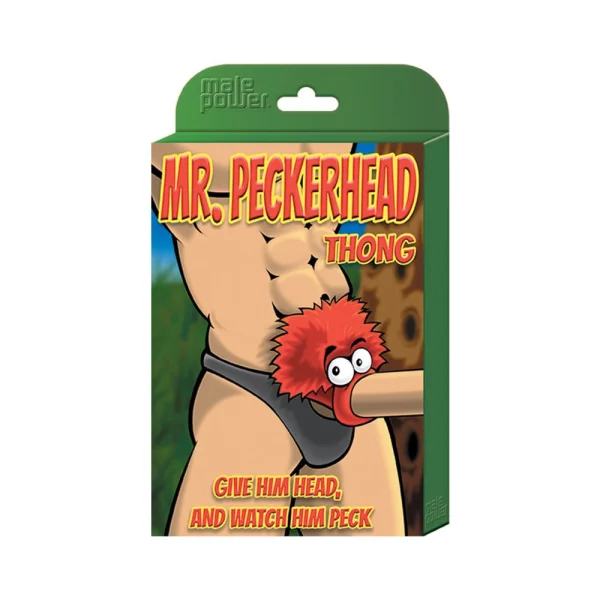 Male Power Novelty Mr. Peckerhead Thong Blk 1sz — image 3 of 3