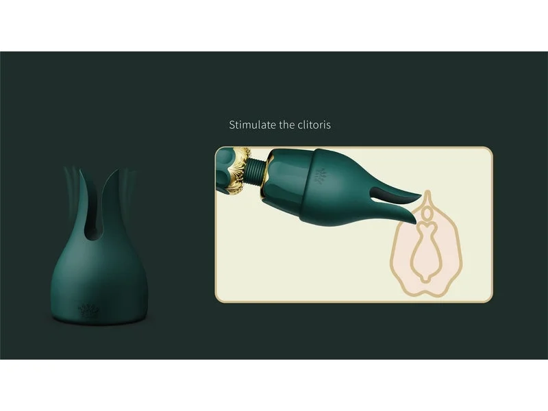 Kyro Vibrating Wand Massager in Turquoise Green by Zalo