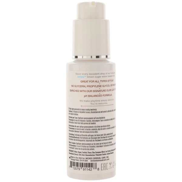 Simply Aqua Water Based Personal Lubricant - Brown Sugar 2.3 fl oz