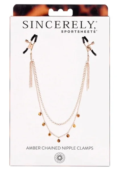 Sincerely Amber Chained Nipple Clamps