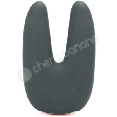 Secret Kisses Dual Motor Grey Vulva Clitoral Vibrator