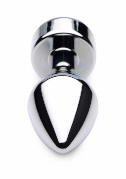 Weighted Base Aluminum Plug Pink Gem - Medium - How To Use A Butt Plug