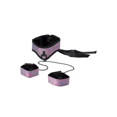 Bound Luxury Posture Collar With Cuffs Pink