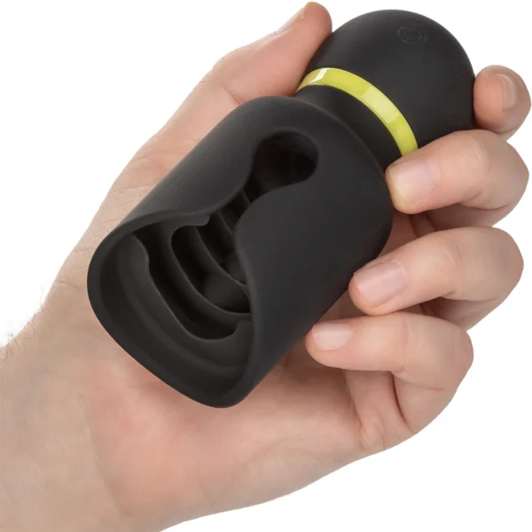 Boundless Flickering Silicone Stroker Penis Masturbator By CalExotics - Black