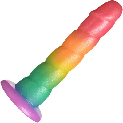 Simply Sweet Swirl Rainbow 6 6 Silicone Suction Cup Dildo