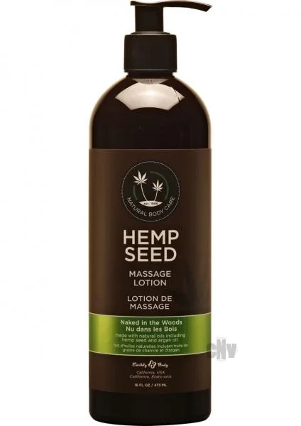 Hemp Massage Lotion Naked In Woods 16oz