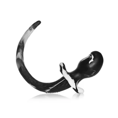 Puppy Tail Buttplug Mastiff 5 Inch White black X large