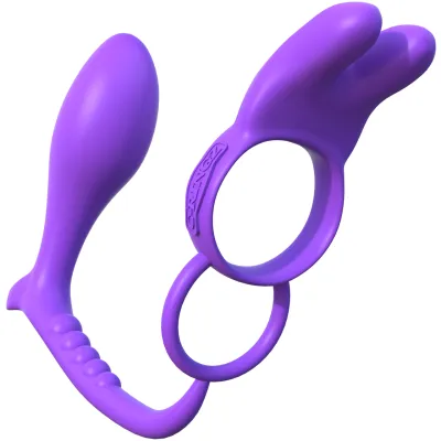Fantasy C Ringz Ass Gasm Vibrating Rabbit With Remote By Pipedream Purple