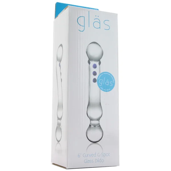 Glas 6in Curved G-spot Glas Dildo