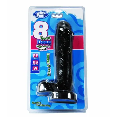 Cloud 9 Delightful Dong 8 inch with Balls Black