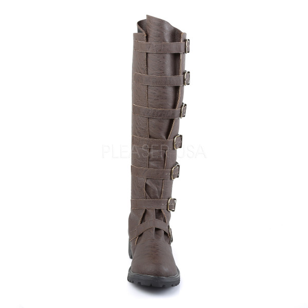 1 1/2 inches Heel Men\'s Pull-on Multi-Buckled Strap Knee High Boot — image 6 of 8