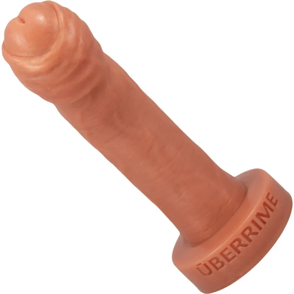 The Reservo Uncut 6.75" Silicone Uncircumcised Dual Density Realistic Dildo By Uberrime - Caramel