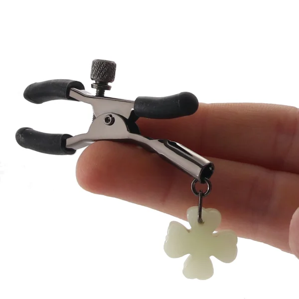 Bound Adjustable G4 Glow In The Dark Nipple Clamps by NS Novelties - Gunmetal