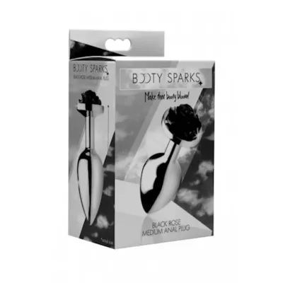 Black Rose Butt Plug Medium