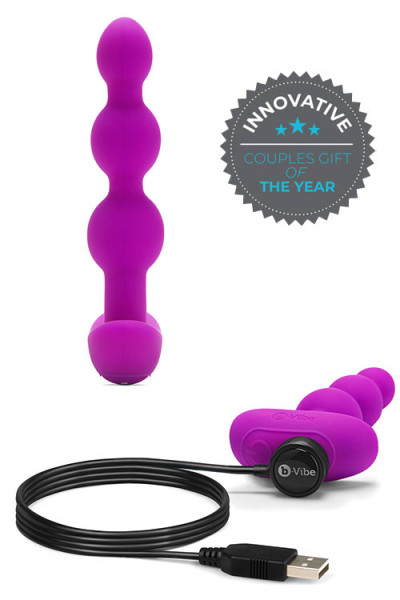 B-Vibe Vibrating Silicone 5.4" Anal Beads with Remote