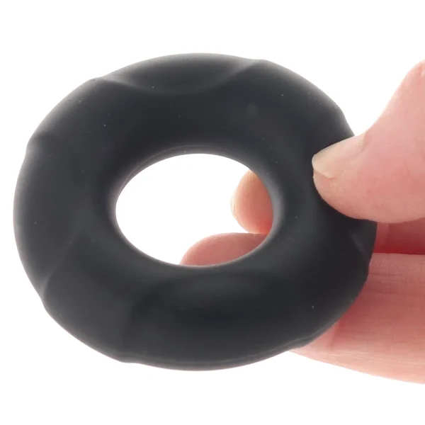 In A Bag Black Silicone C-Ring By Doc Johnson