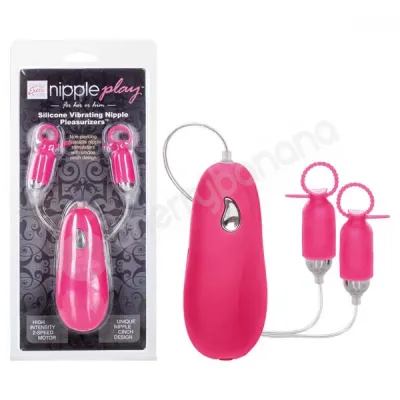 Nipple Play Pink Silicone Vibrating Nipple Pleasurizers