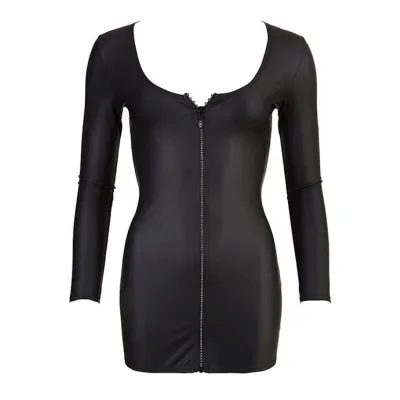 Low cut Dress With Full Zip