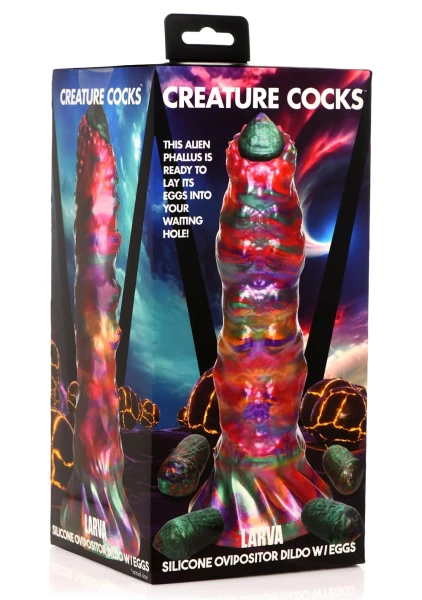 Creature Cocks - Larva Silicone Ovipositor Dildo With Eggs