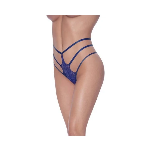 Women's Lingerie: Magic Silk Berrylicious Strappy Panty Blueberry S/m
