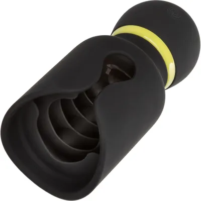 Boundless Flickering Silicone Stroker Penis Masturbator By CalExotics Black