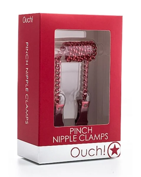 Pinch Nipple Clamps - Red -