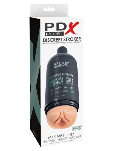 PDX Plus Shower Therapy Soothing Scrub Discreet Penis Stroker By Pipedream - Vanilla