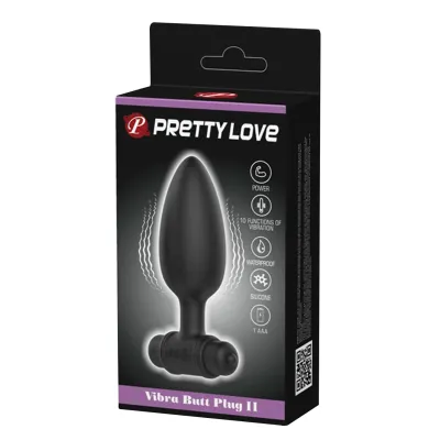 Pretty Love Vibra Butt Plug II Black