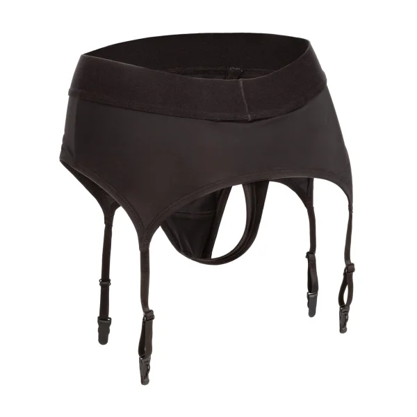 Boundless Thong With Garter - L-xl - Black
