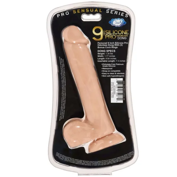 Cloud 9 Pro Sensual Premium Silicone 9 Inch Suction Cup Dildo - Vanilla