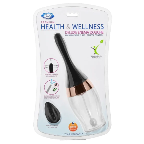 Health and Wellness - Vibrating Deluxe Enema Douche Featuring 360 Clean!