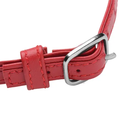 Master Series Heart Lock and Key Leather Choker