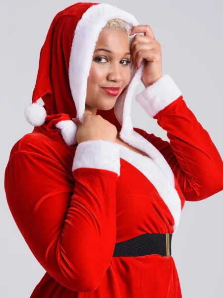 Lovehoney Plus Size Santa Cutie Red Wrap Dress