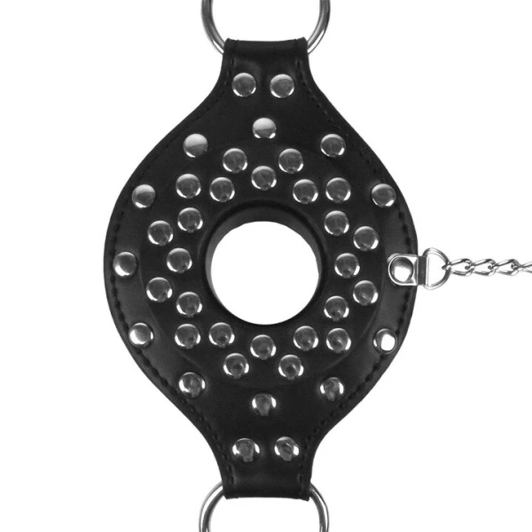 Ouch! Open Mouth Gag with Plug Stopper