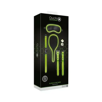 Ouch Glow Bondage Kit 1 Glow In The Dark Green