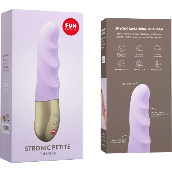 Fun Factory Stronic Petite Mini Pulsator Thrusting Dildo - Pastel Lilac