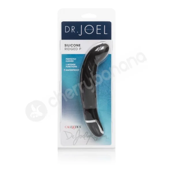 Dr. Joel Kaplan Black Silicone Ridged P Vibrator