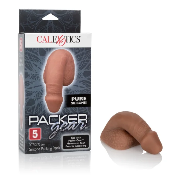 Packer Gear Silicone Packing Penis 5'' / 12.75 cm  By CalExotics - Chocolate