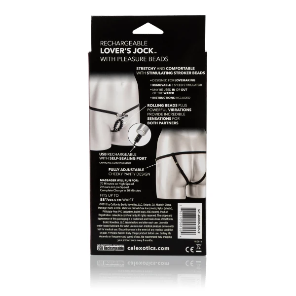Rechargeable Lover's Cheeky Panty with Stroker Beads