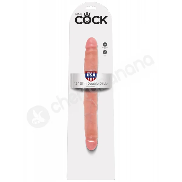 King Cock Flesh 12'' Slim Double Dildo