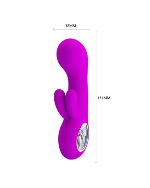 Valentine Dual Ear Rabbit Vibe - Purple - 6 Inch