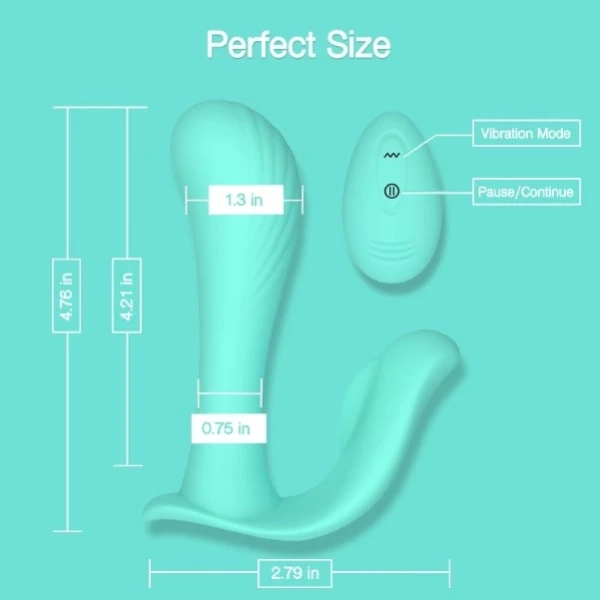 Tracy's Dog Wearable Panty Vibrator with Wireless Remote Control Teal