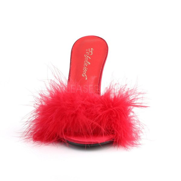 4 inches Heel Marabou Slipper — image 6 of 16