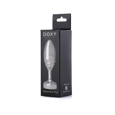 Ribbed Metal Butt Plug