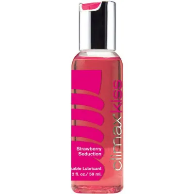 Climax Kiss Strawberry Seduction Flavored Lubricant 2oz