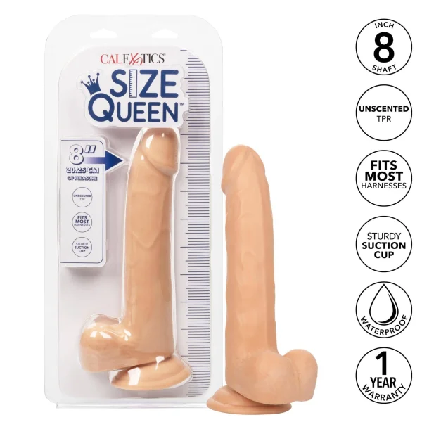 Size Queen 8 inch-20.25 Cm - Ivory
