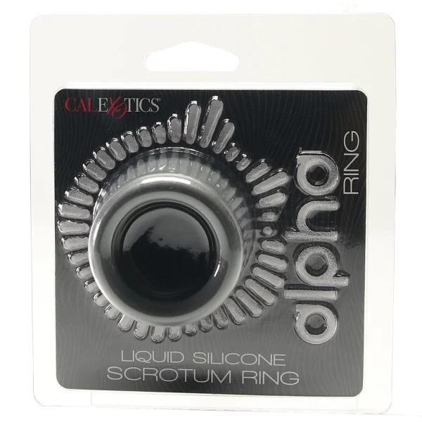 Alpha Liquid Silicone Scrotum Ring By CalExotics - Gray